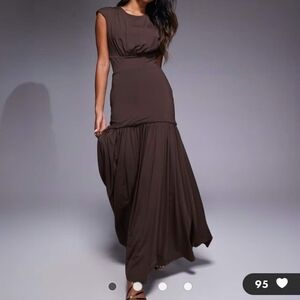 Bardot Chocolate Brown Sleeveless Maxi Dress